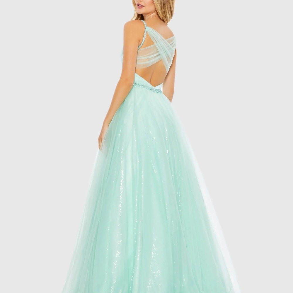 Mac Duggal Light Blue Maxi Dress size 2 used once